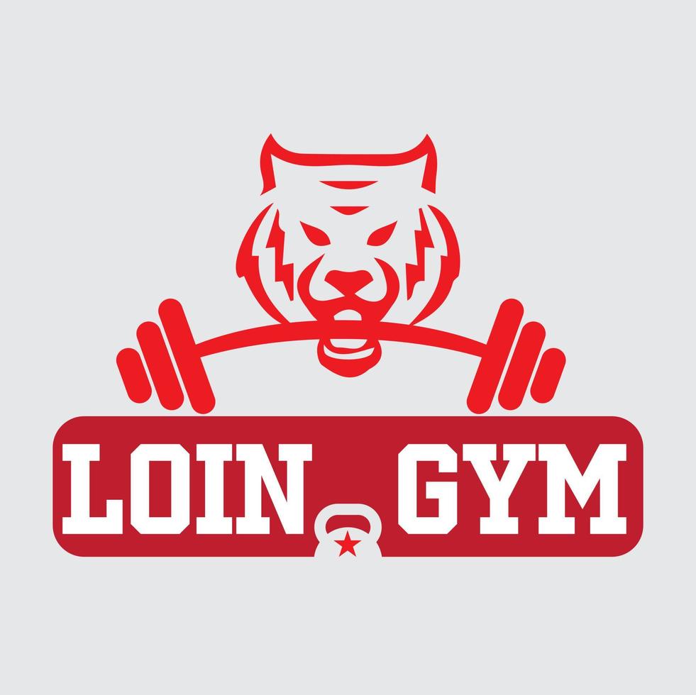logotipo de gimnasio de lomo vector
