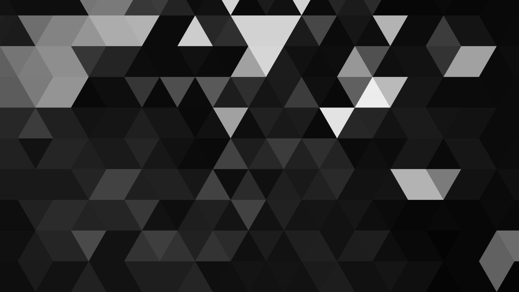 Black and white polygonal pattern Abstract geometric background Triangular mosaic, perfect for website, mobile, app, advertisement, social media photo