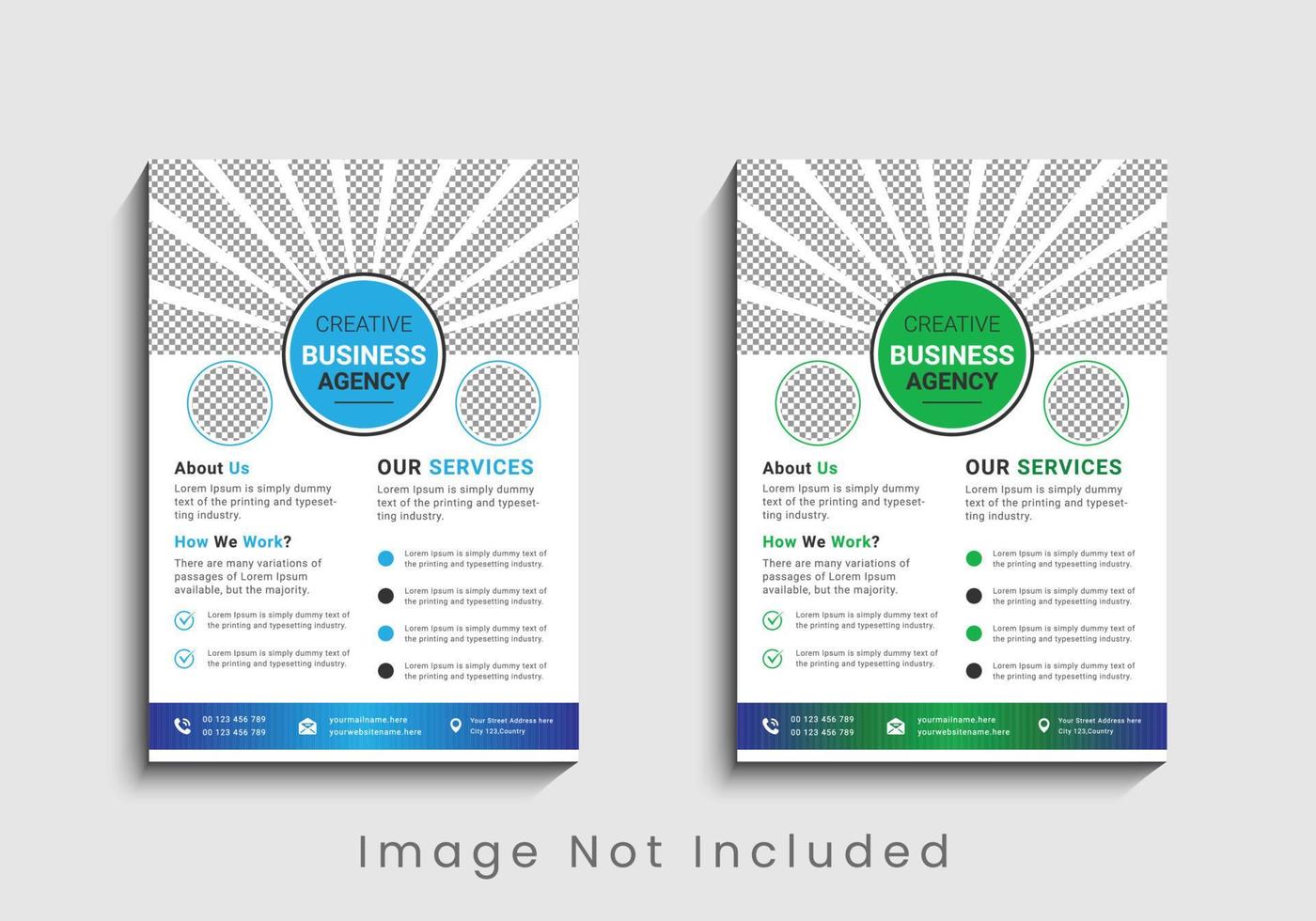 Modern and creative professional corporate business flyer template design in a4. vector