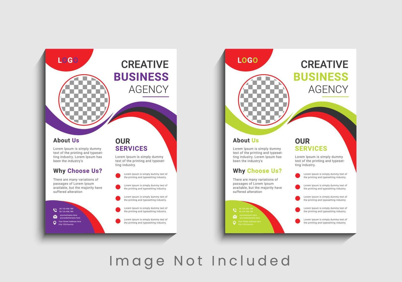 Modern and creative professional corporate business flyer template design in a4. vector