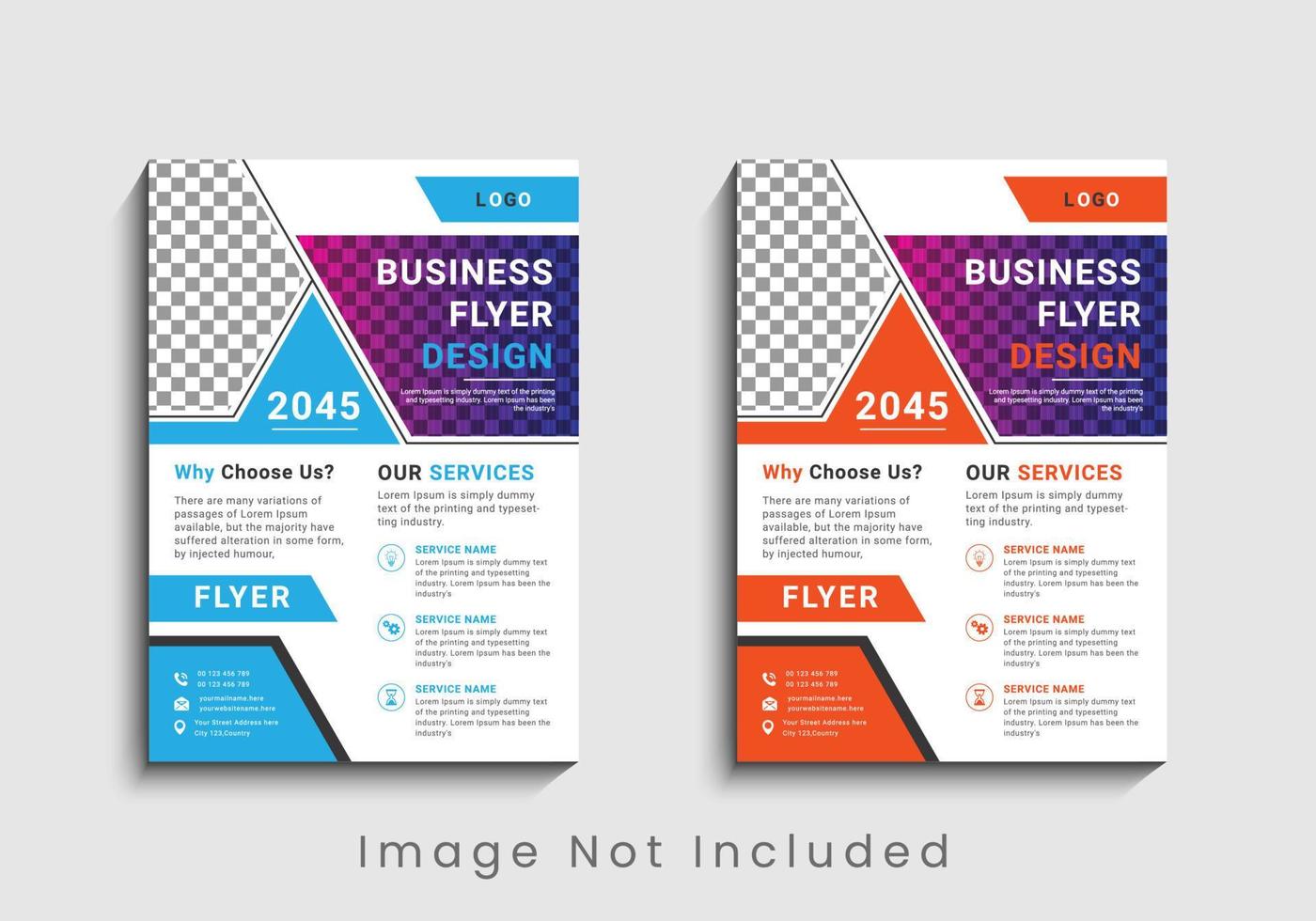 Modern and creative professional corporate business flyer template design in a4. vector