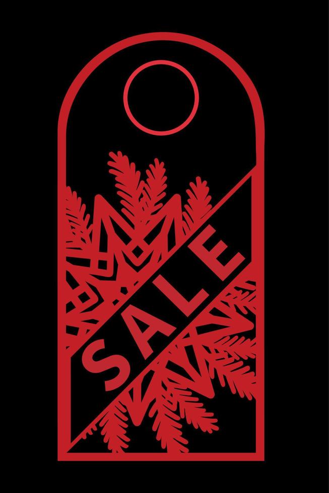 Christmas sale tags set with different shapes and hand drawn elements vector
