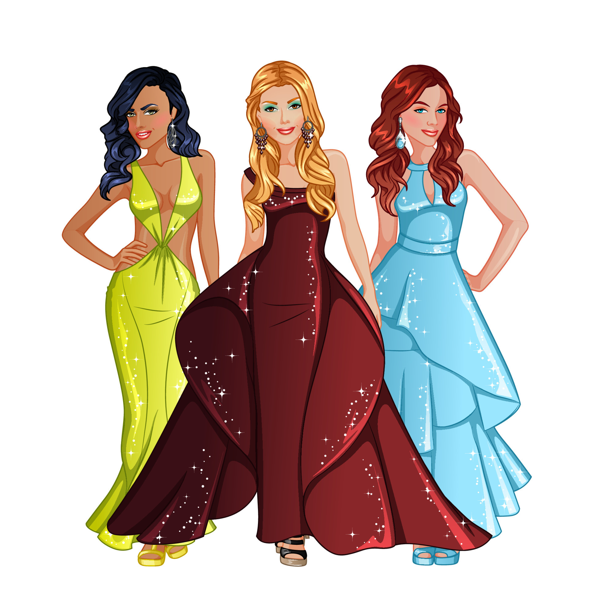 Tema Del Concurso De Belleza Hermosos Personajes Femeninos Con Vestidos 