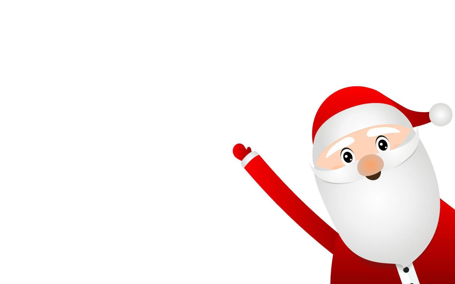 santa claus de pie sobre un fondo blanco vector