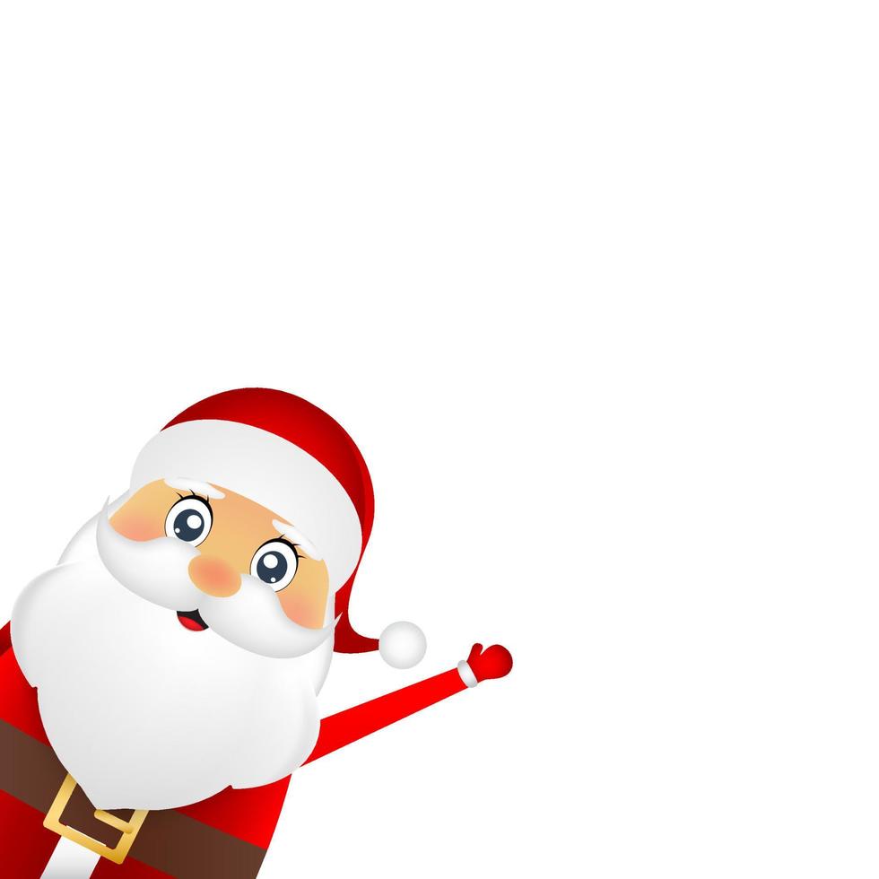 Santa Claus standing on a white background 13323310 Vector Art at Vecteezy