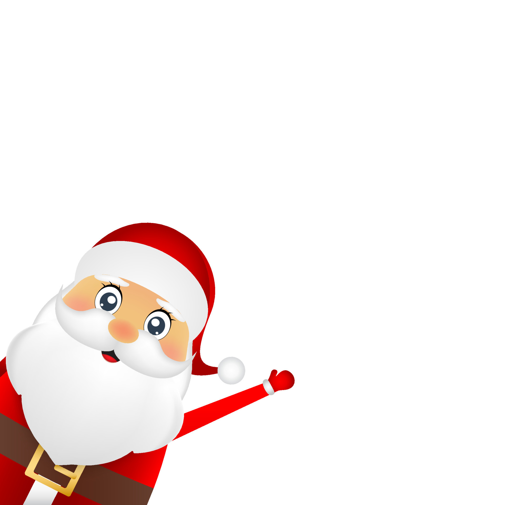 Santa Claus standing on a white background 13323310 Vector Art at Vecteezy