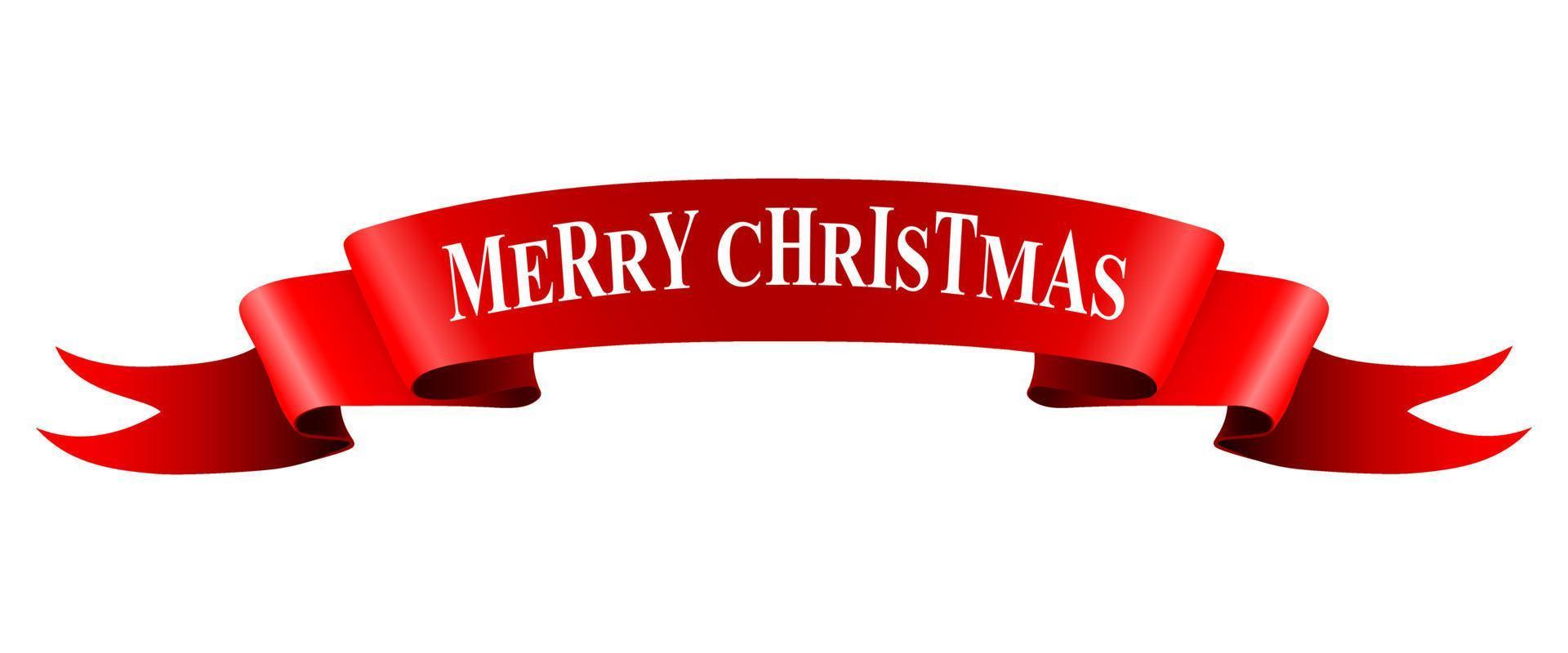 New year banner with red ribbon vector
