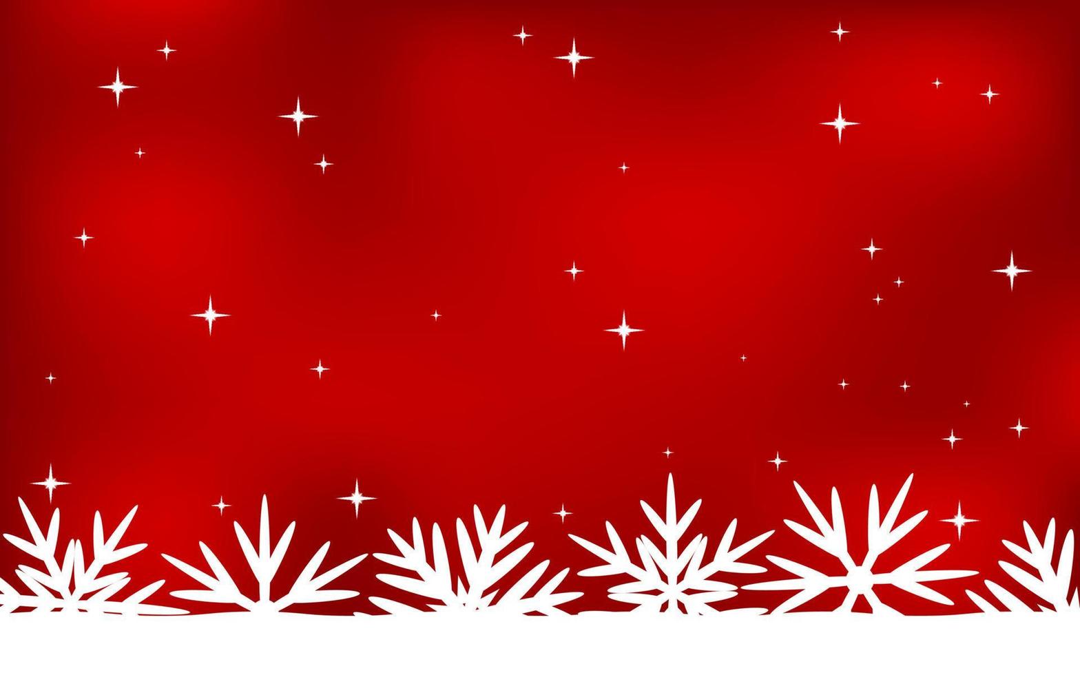 Christmas red background with snowflakes vector