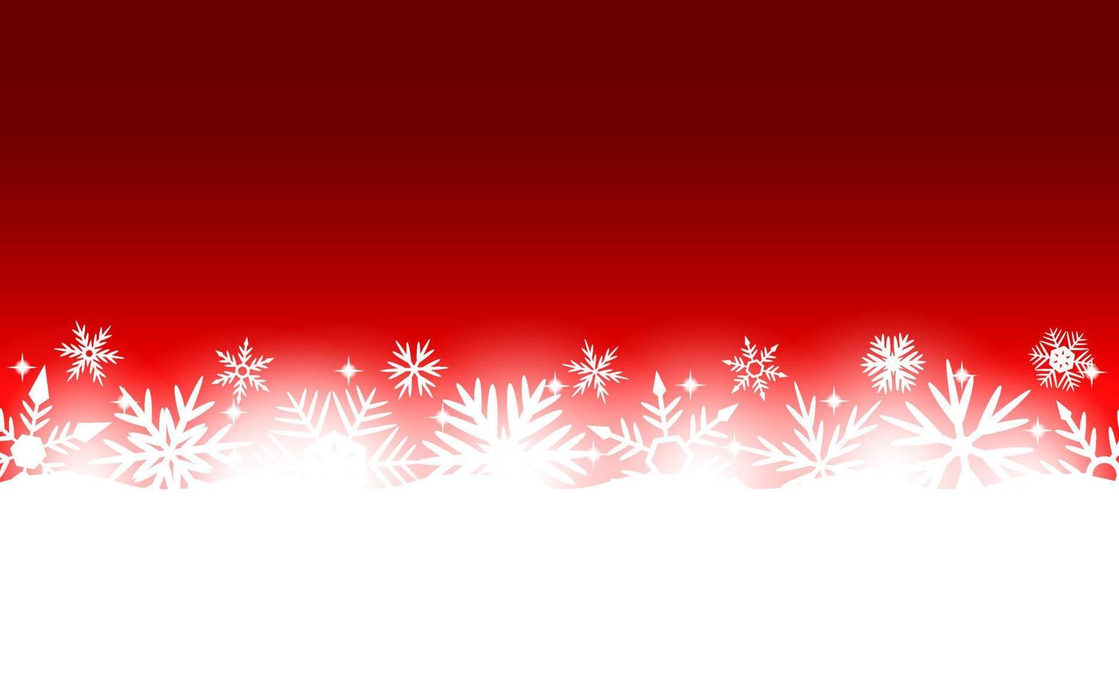 Christmas red background with snowflakes vector