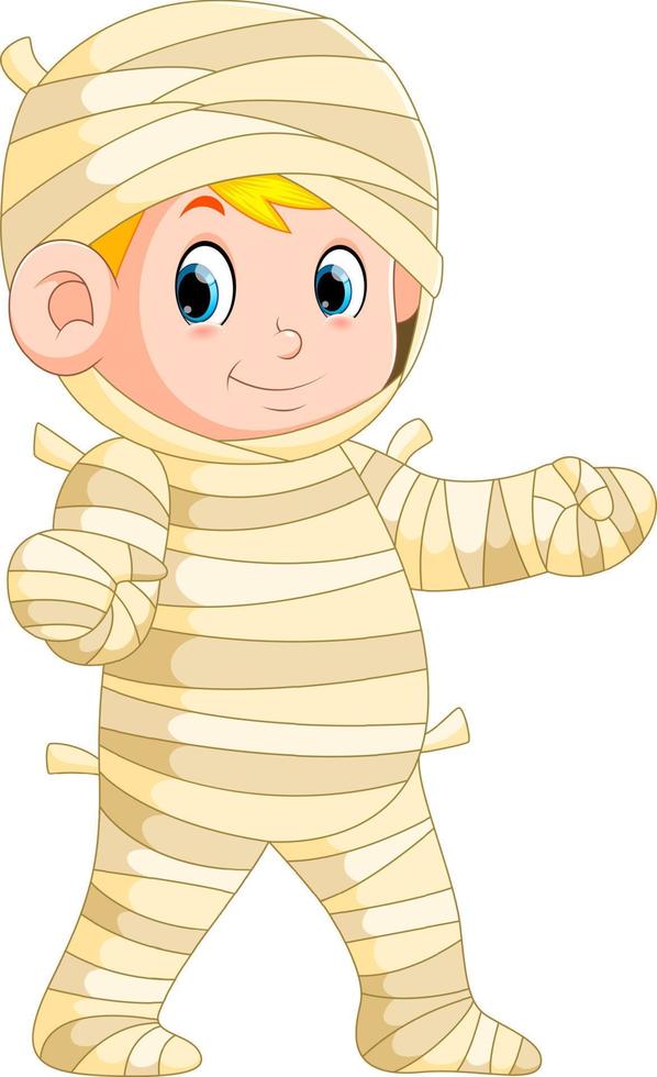 Mummy walking cartoon vector