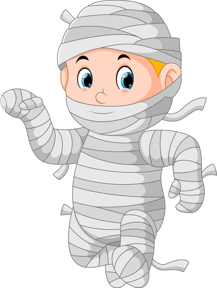 Mummy walking cartoon vector