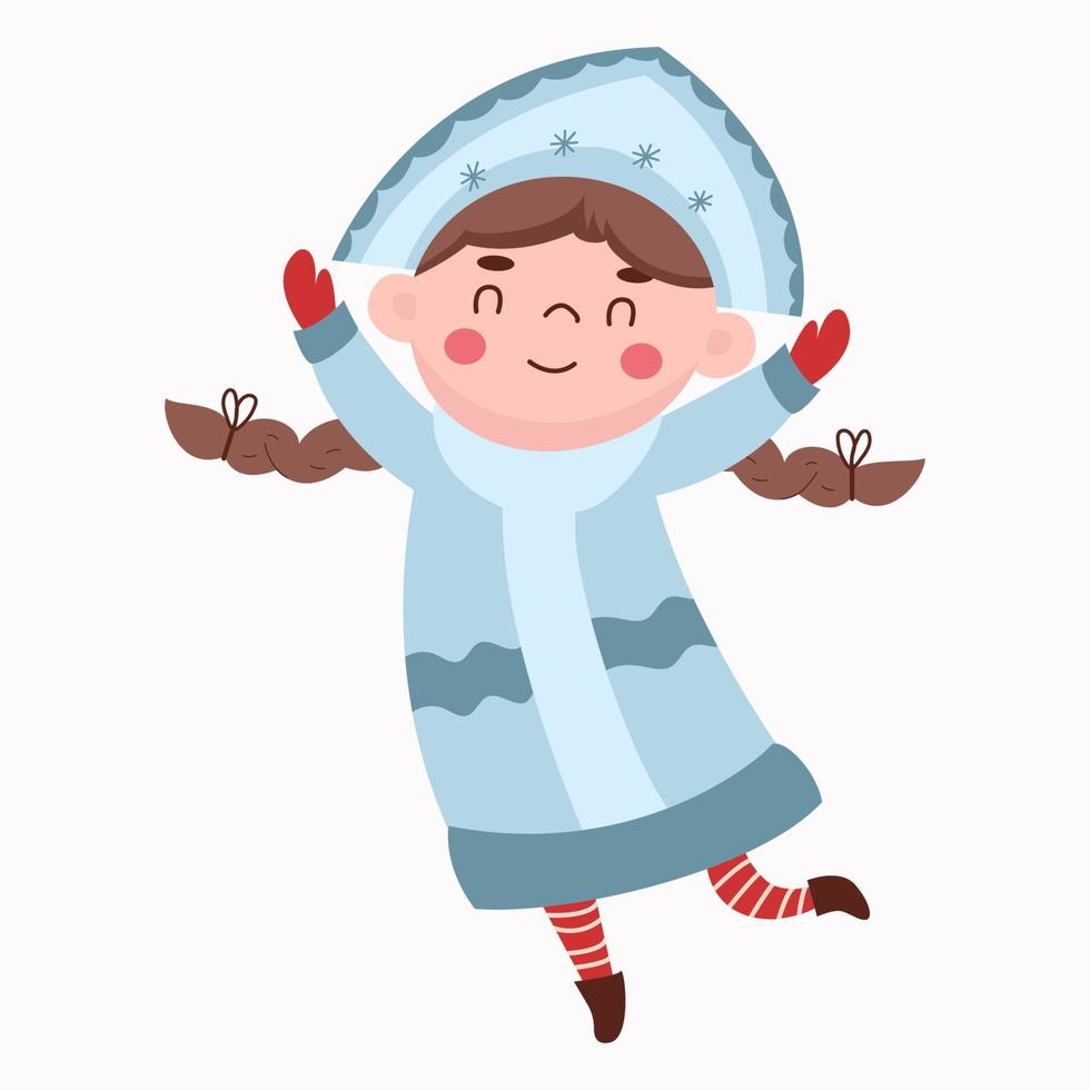 doncella de nieve, personaje navideño tradicional ruso vector
