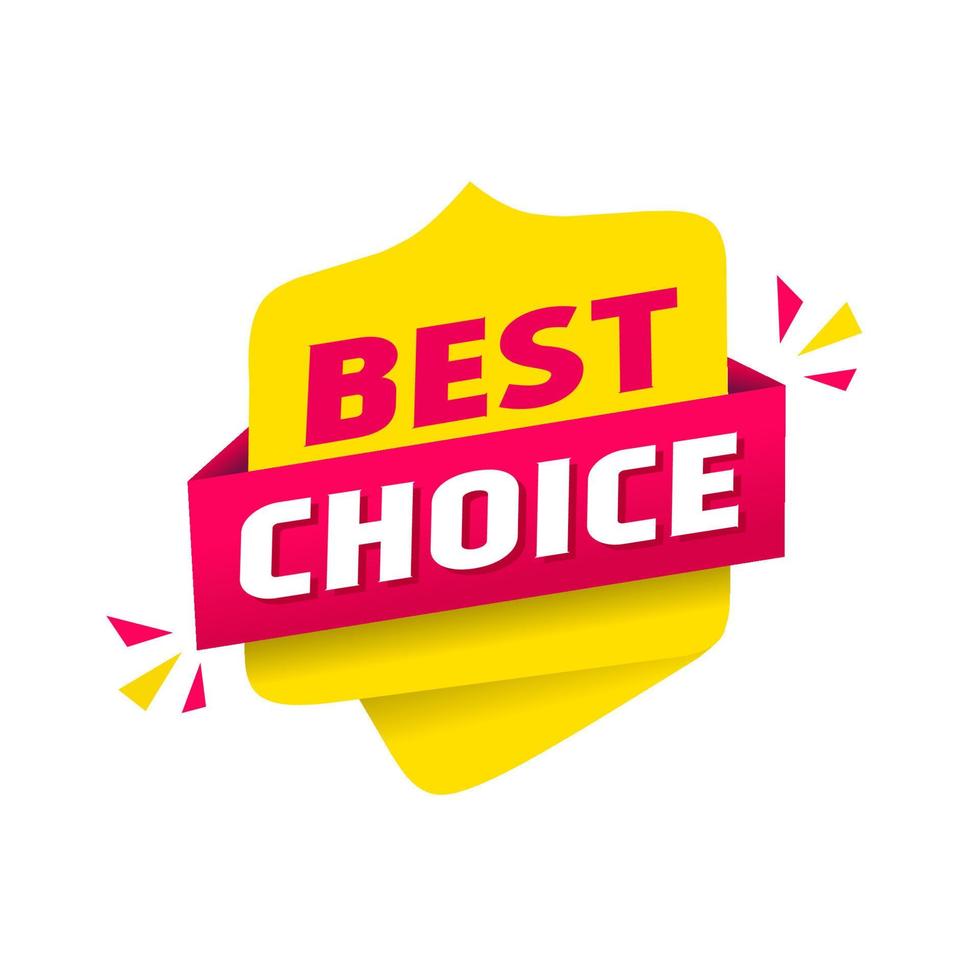 Best choice banner - modern style vector illustration isolated on white background. Flat style design.