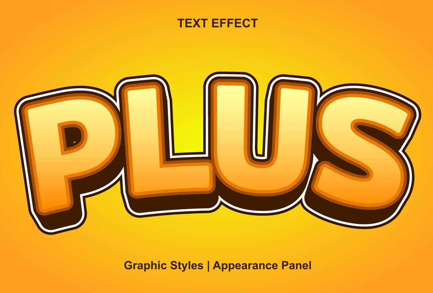 plus and editable text effects. vector