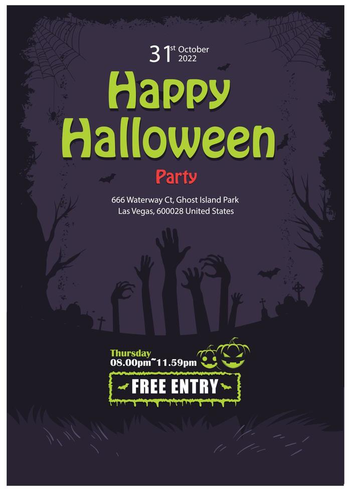 Halloween Poster Design vector