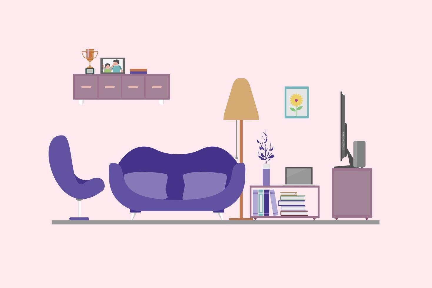 Living Room Illustration Background vector