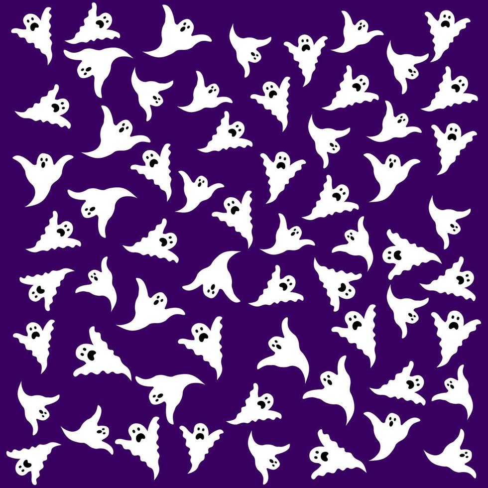 Purple background with ghosts special halloween vector