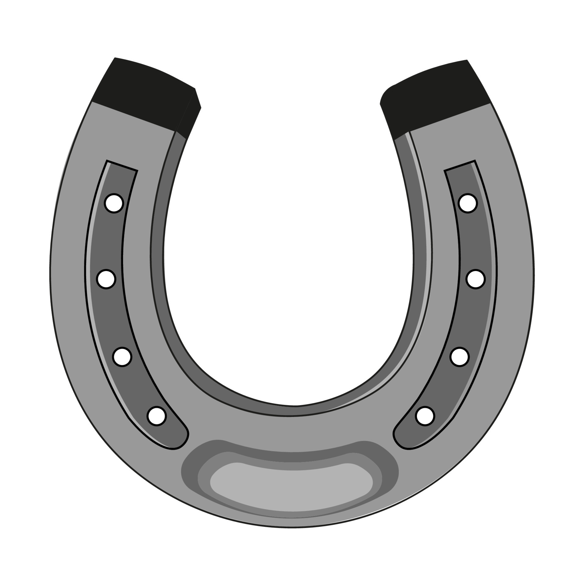 Metal horse shoe on white background 13324298 Vector Art at Vecteezy