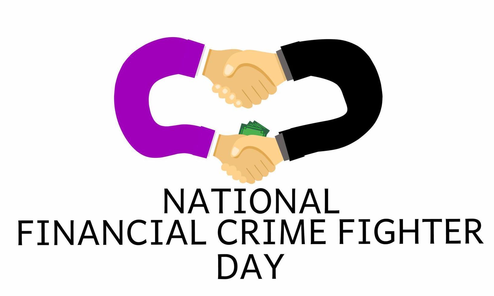 Vector graphic of national financial crime fighter day for national financial crime fighter day celebration. flat design. Line art design. flyer design. flat illustration. Banner design. October 26