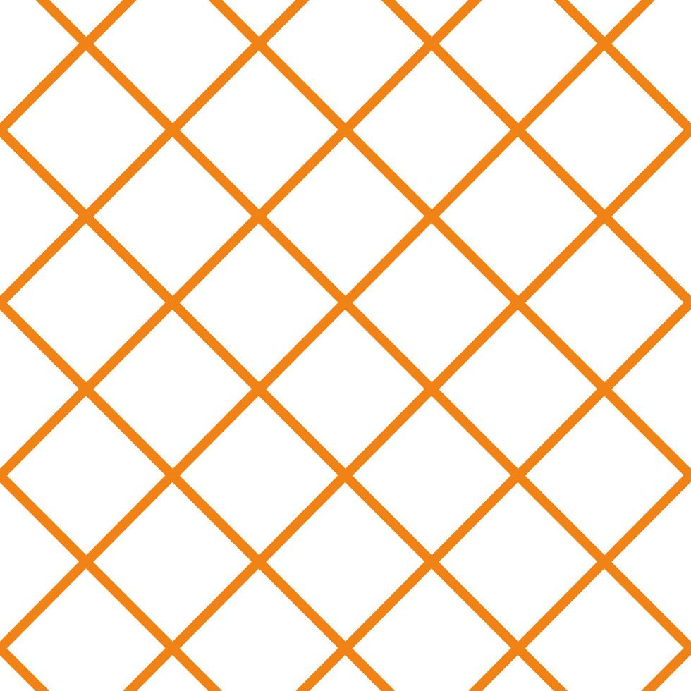 patrón sin costuras con guinga celular con estilo de moda. tela escocesa rayas cruzadas. colorido patrón naranja para fondos y papel de regalo. vector