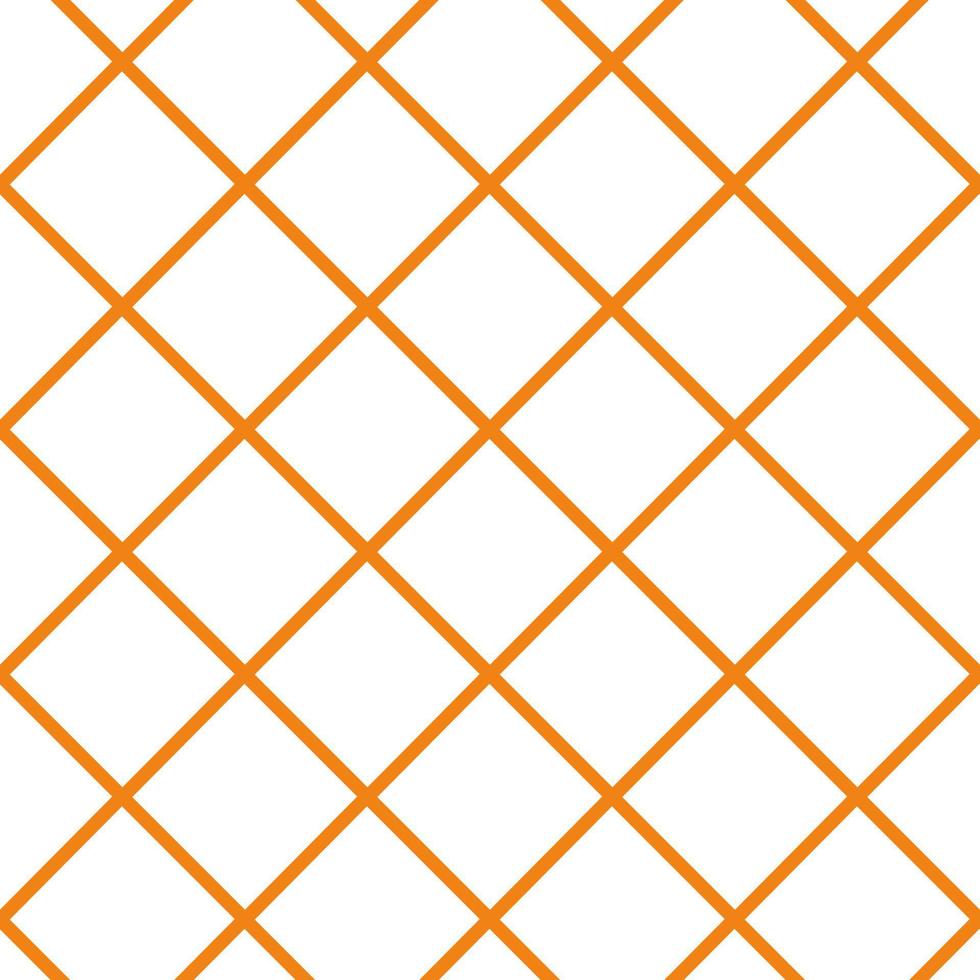 Seamless pattern with trendy stylish cell gingham. Plaid fabric. Criss cross stripes.  Colorful orange pattern for backgrounds and wrapping paper. vector