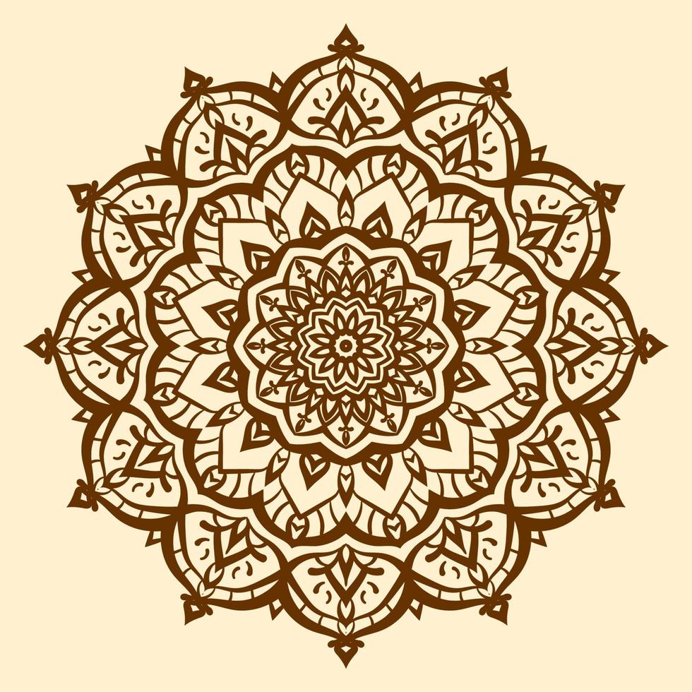 ethnic mandala art round decoration symmetrical vector design element