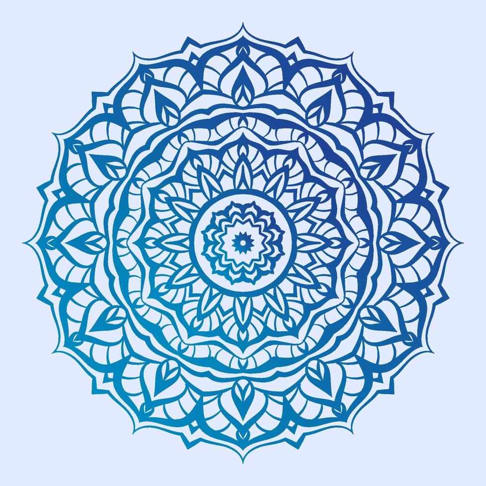 elemento de diseño de vector simétrico de decoración redonda de arte mandala étnico