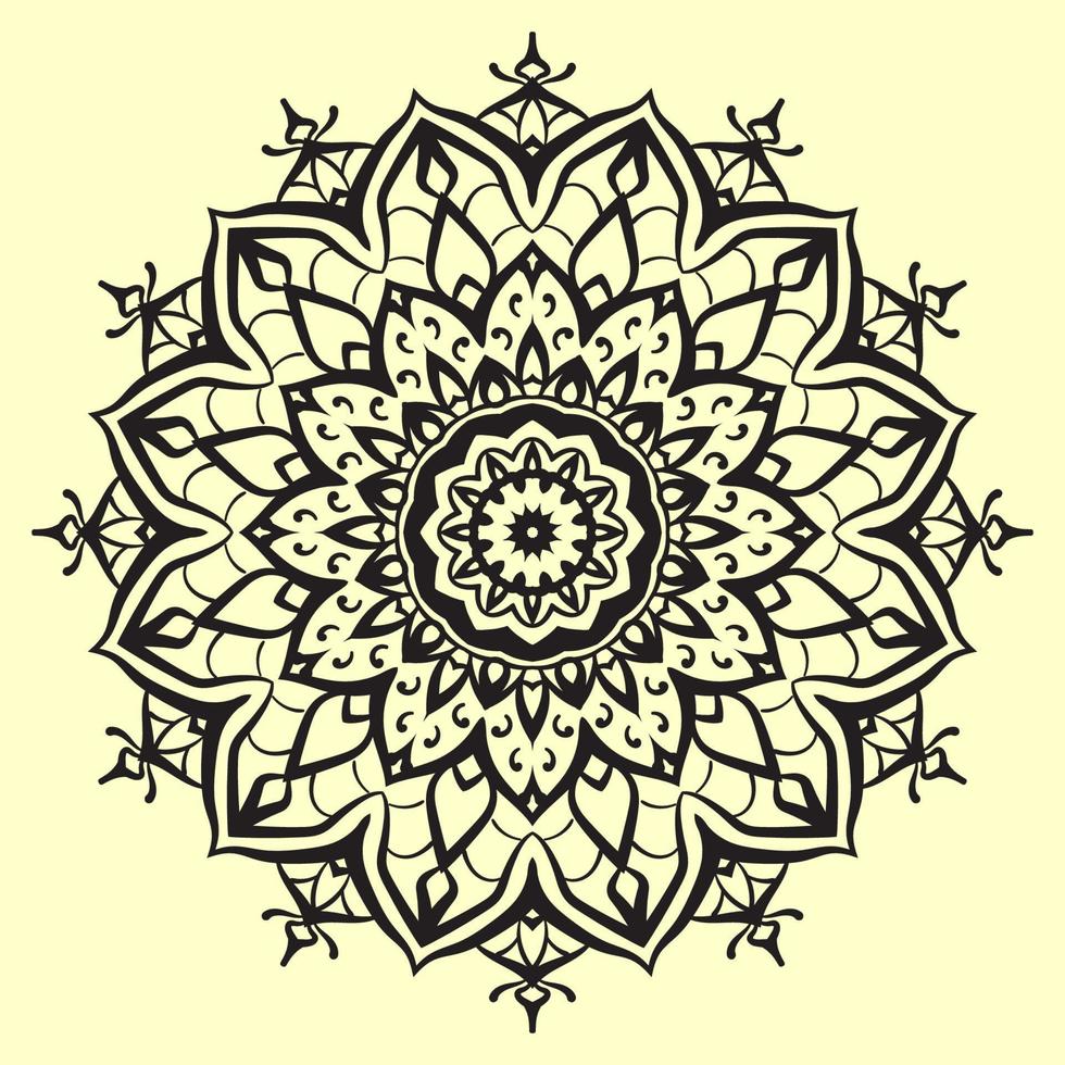 ethnic mandala art round decoration symmetrical vector design element
