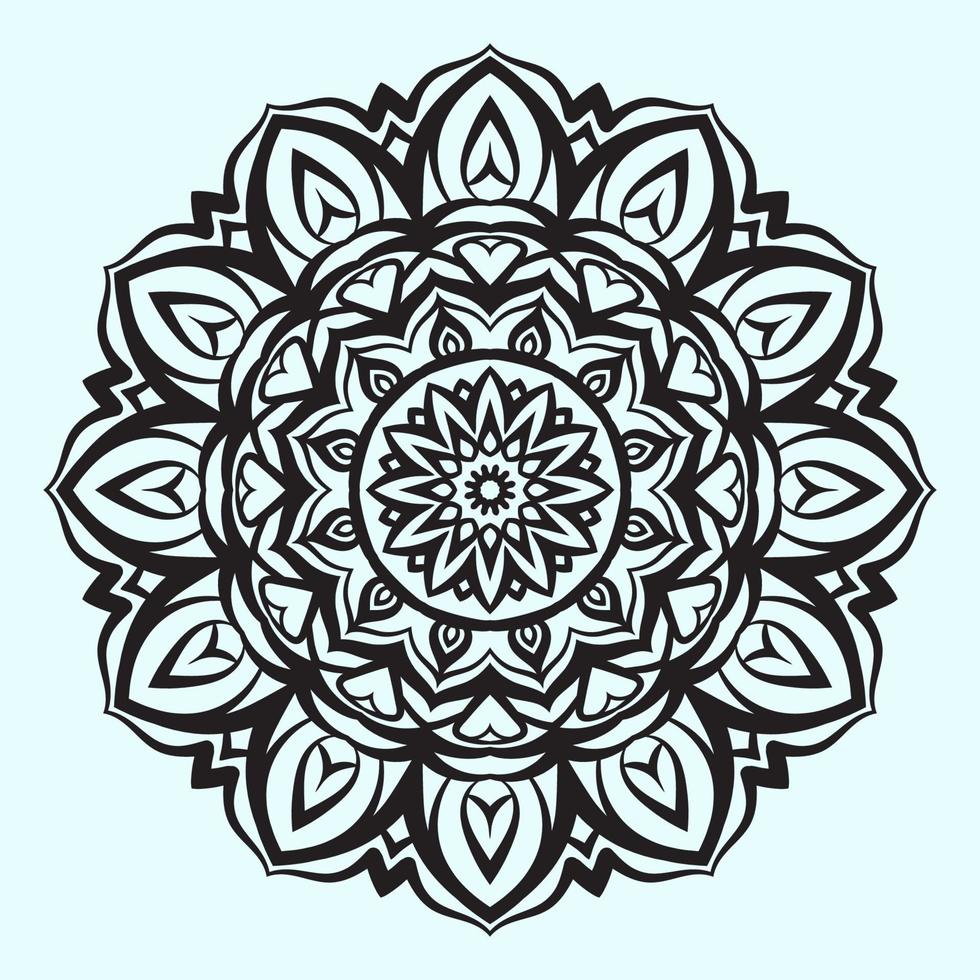 abstract mandala art circular motif design round traditional ornament for web or print vector element