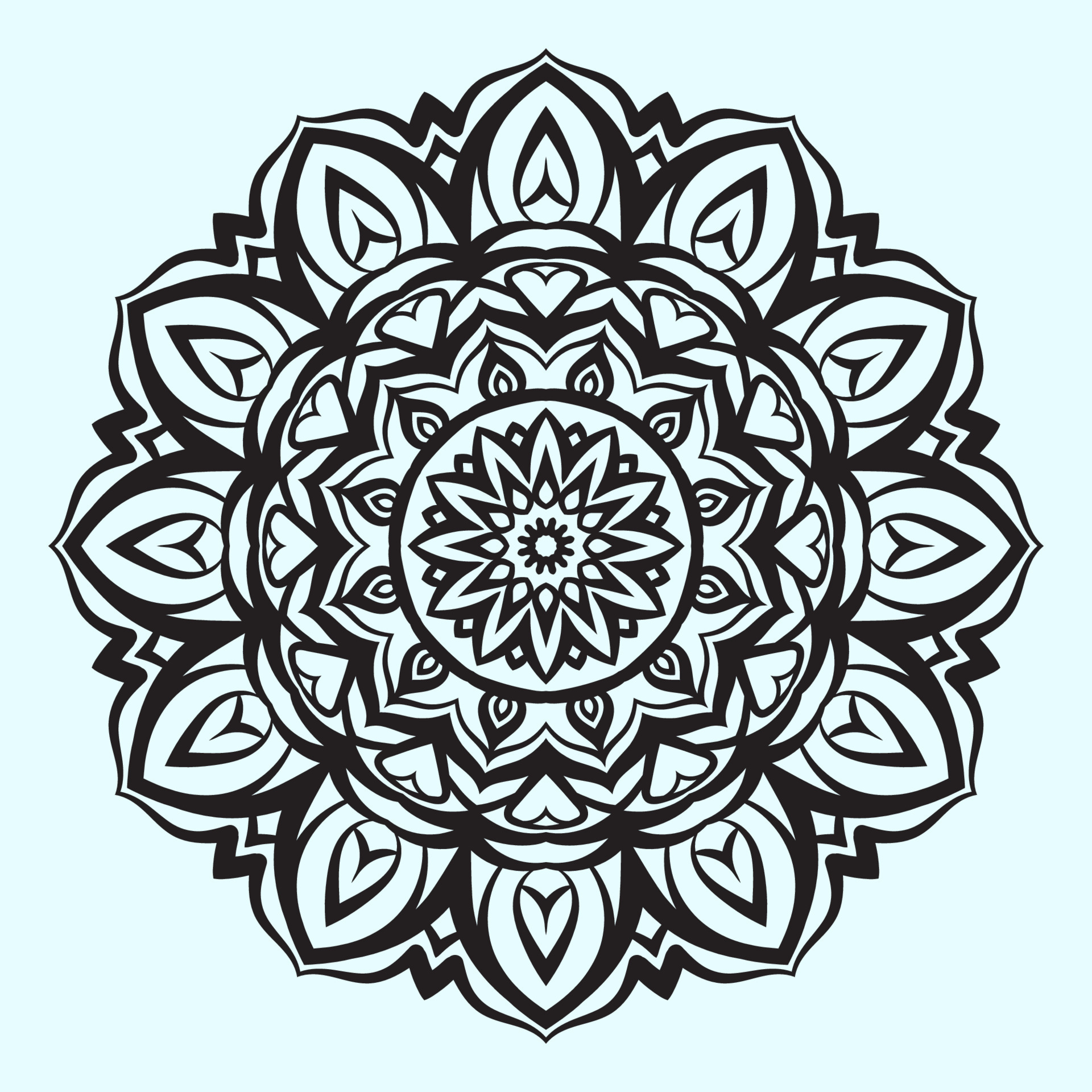 abstract mandala art circular motif design round traditional ornament