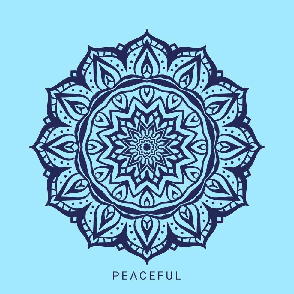 abstract round mandala art decoration peaceful ornament vector design element