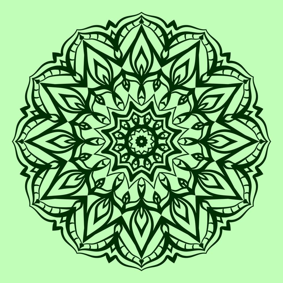ethnic mandala art round decoration symmetrical vector design element