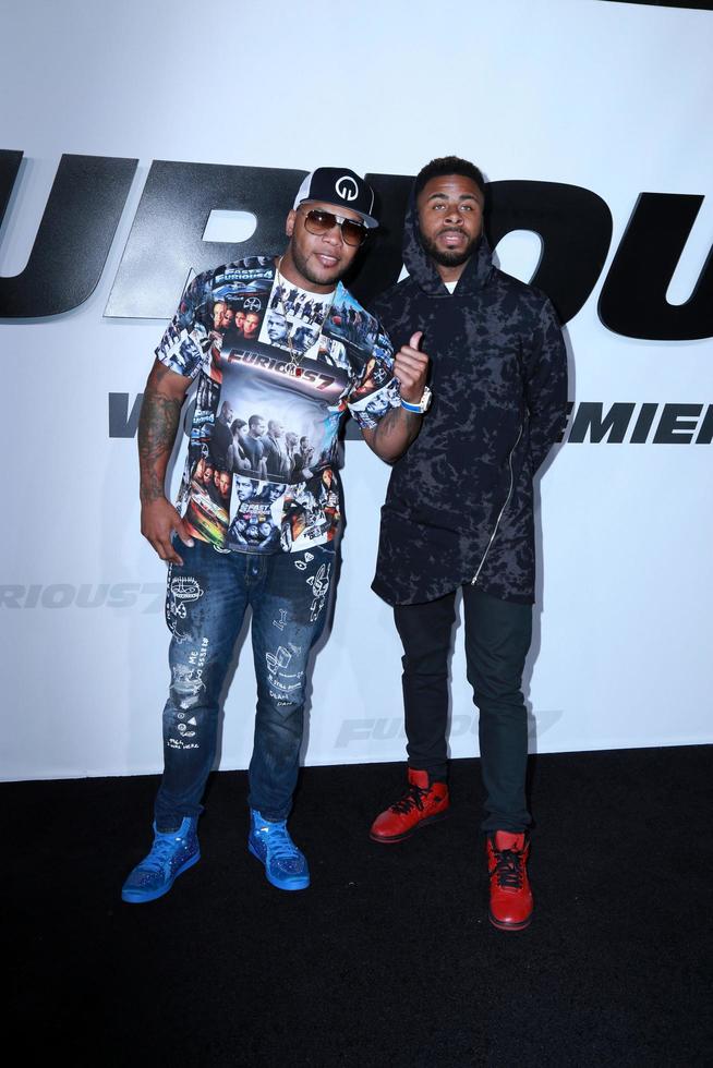 LOS ANGELES, FEB 1 - Flo Rida, Sage the Gemini at the Avengers Age Of Ultron Los Angeles Premiere at the TCL Chinese Theater on April 1, 2015 in Los Angeles, CA photo