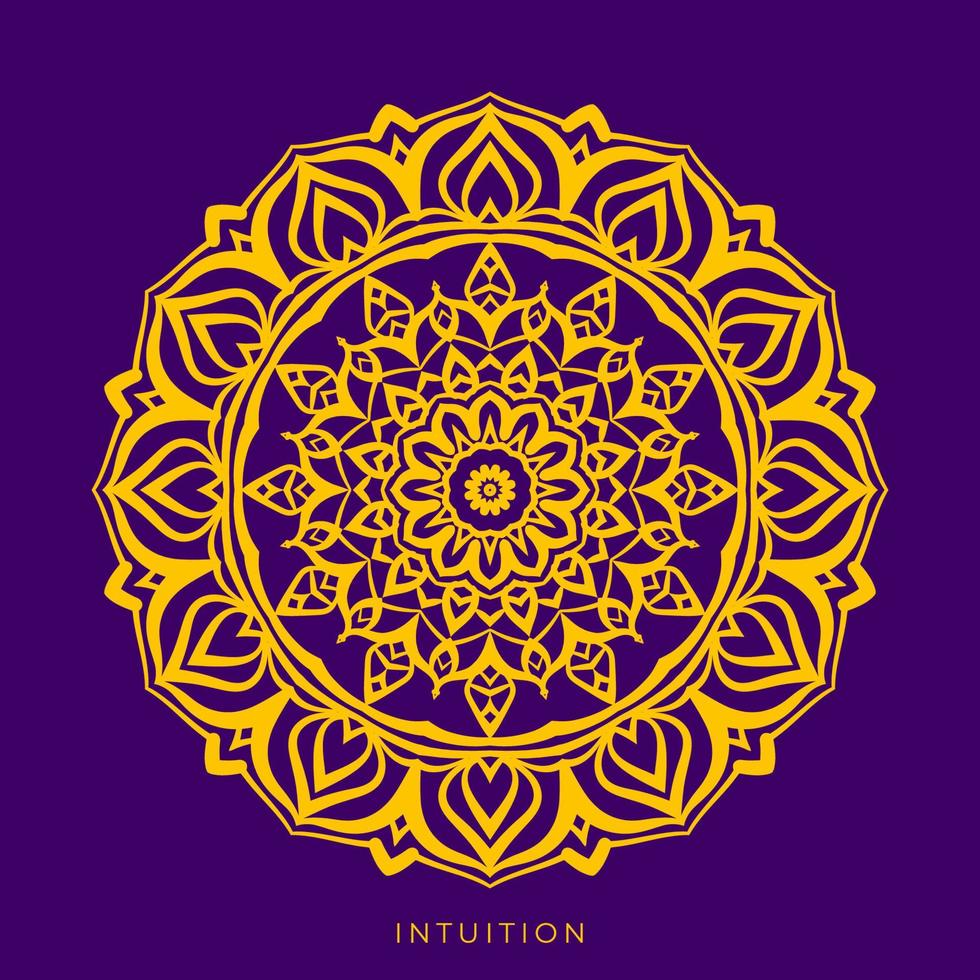 abstract intuitive mandala art circular motif design round traditional ornament for web or print vector element