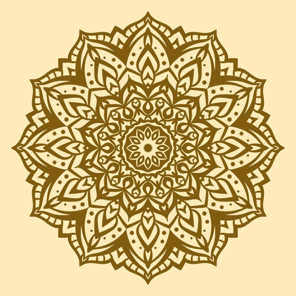 abstract mandala art circular motif design round traditional ornament for web or print vector element