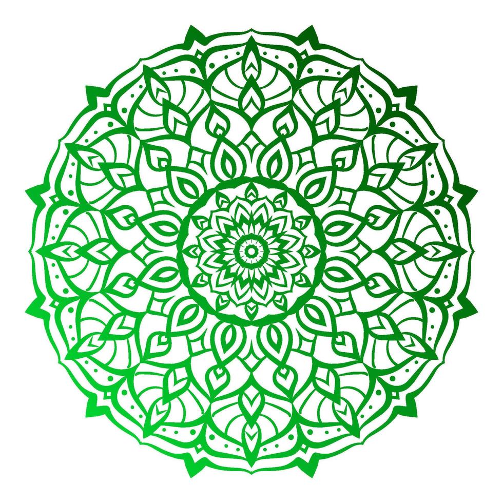 elemento de diseño de vector simétrico de decoración redonda de arte mandala étnico