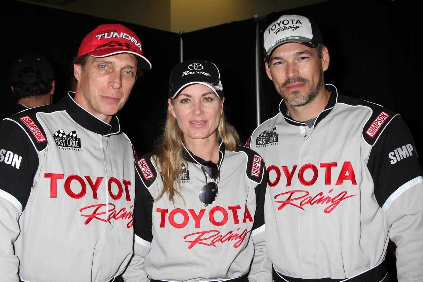 LOS ANGELES, MAR 17 - William Fitchner Eileen Davidson Eddie Cibrian at the training session for the 36th Toyota Pro Celebrity Race to be held in Long Beach, CA on April 14, 2012 at the Willow Springs Racetrack on March 17, 2012 in Willow Springs, CA photo