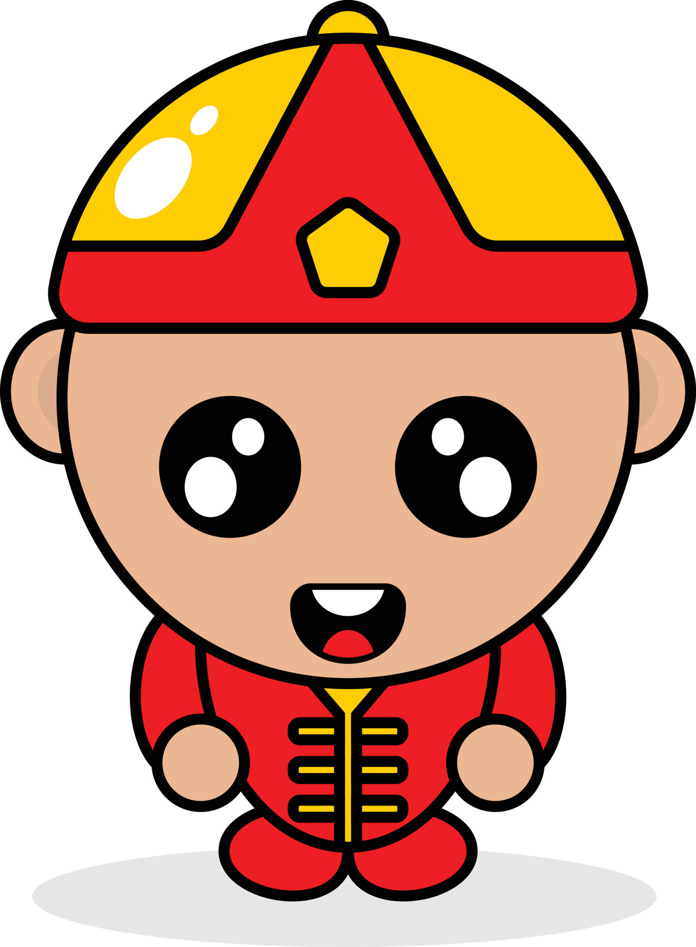 Cute China Country Boy Mascot Character Cartoon Vector Illustration cute-china-country-boy-mascot-character-cartoon-vector-illustration