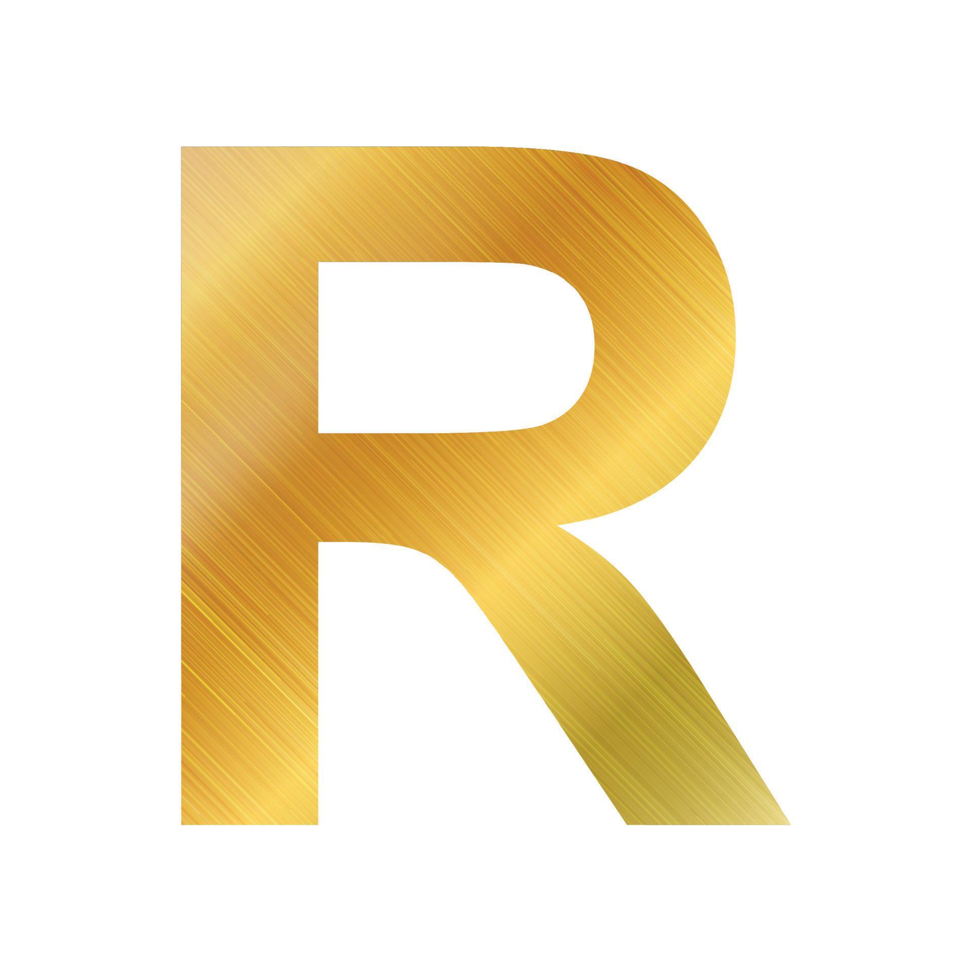 Буква r на белом фоне