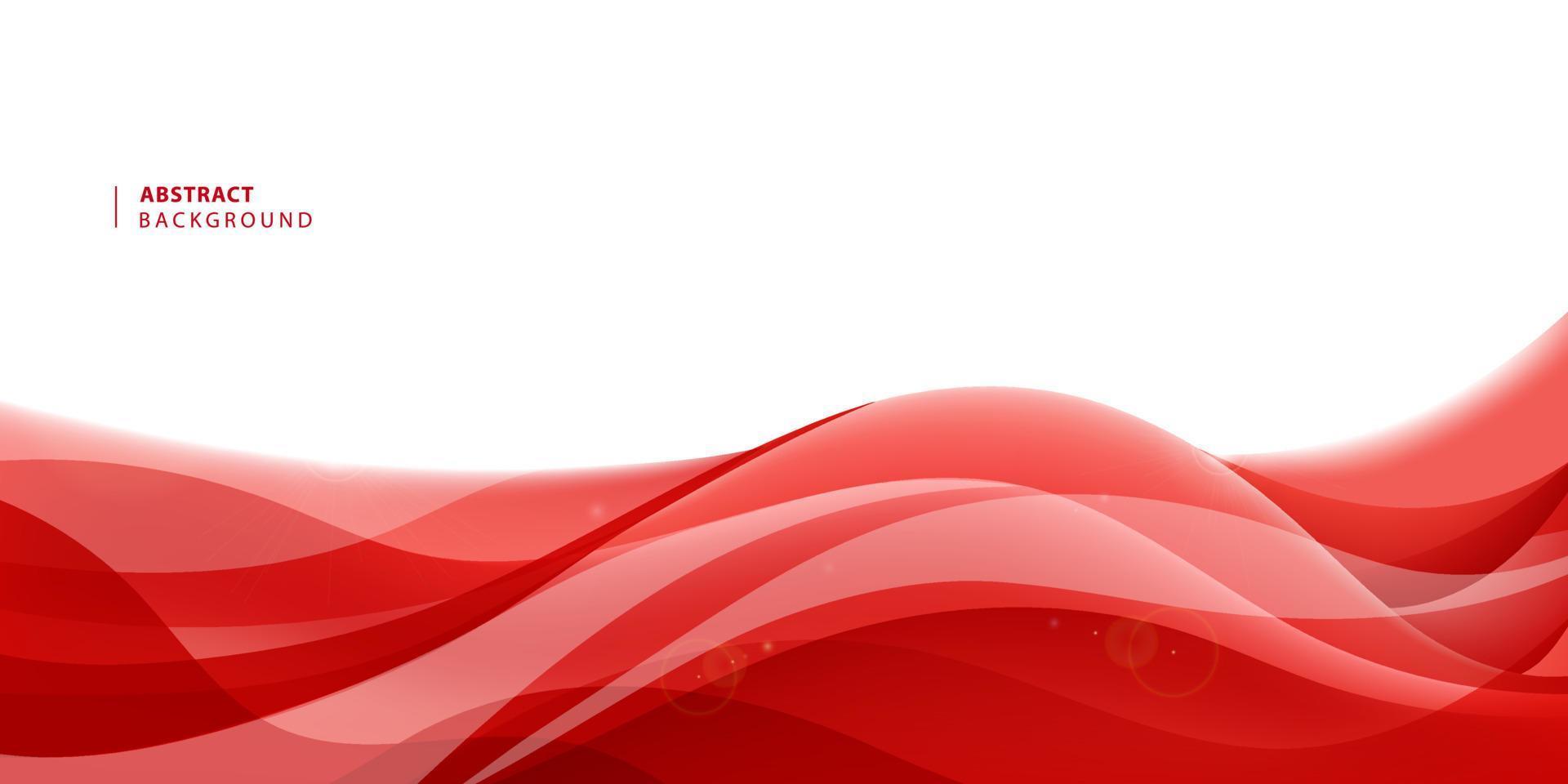 Vector abstract red wavy background. Curve flow motion illustration