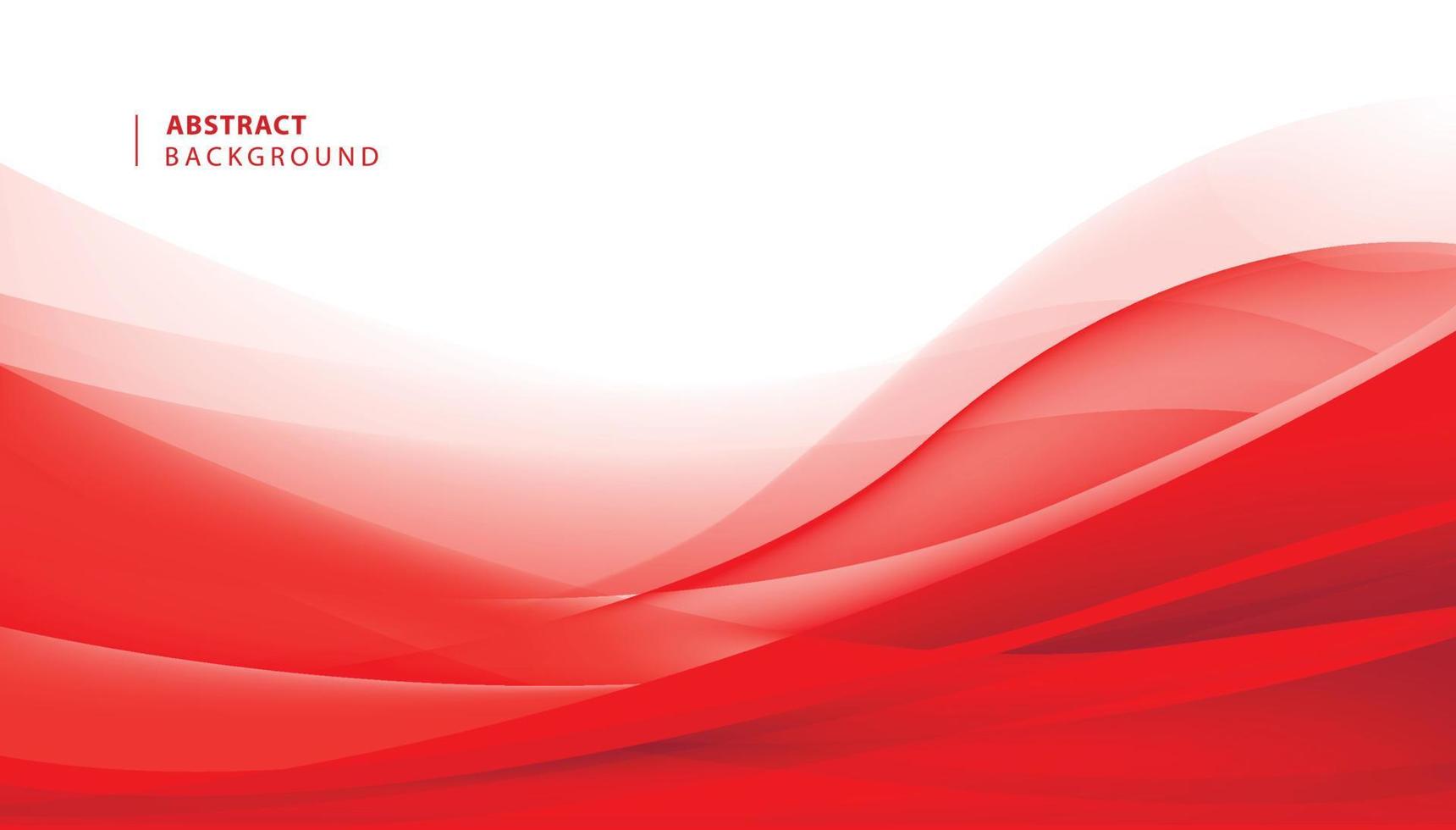 Fondo ondulado rojo abstracto vectorial. ilustración de movimiento de flujo de curva vector