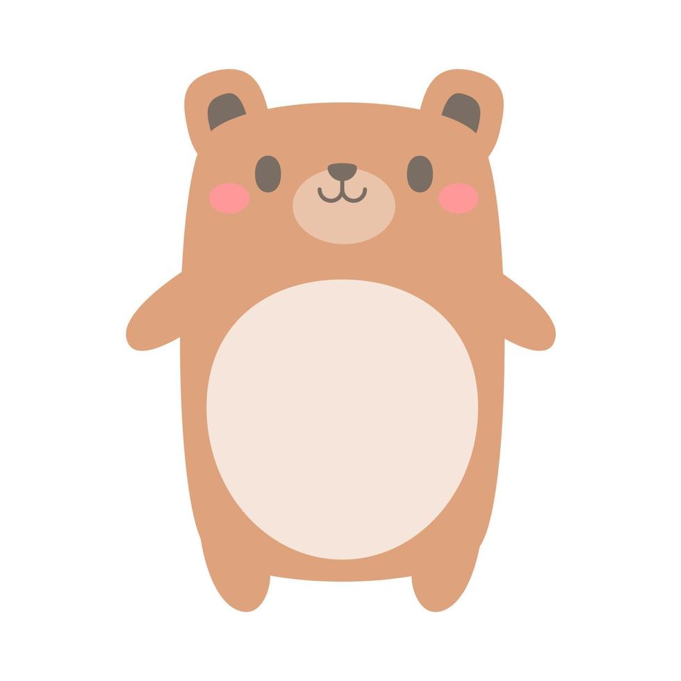 cute wild animal cartoon text frame for decorating schedule notebook vector
