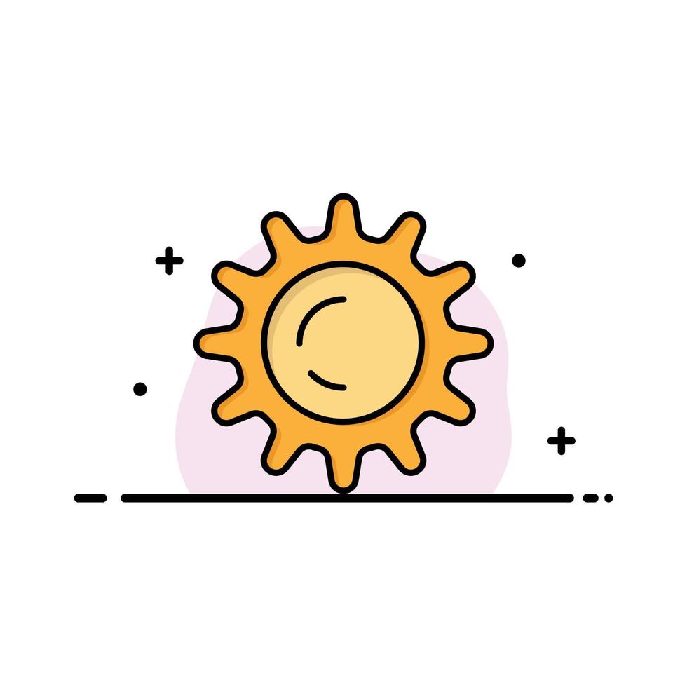 Sun Day Light Business Logo Template Flat Color vector