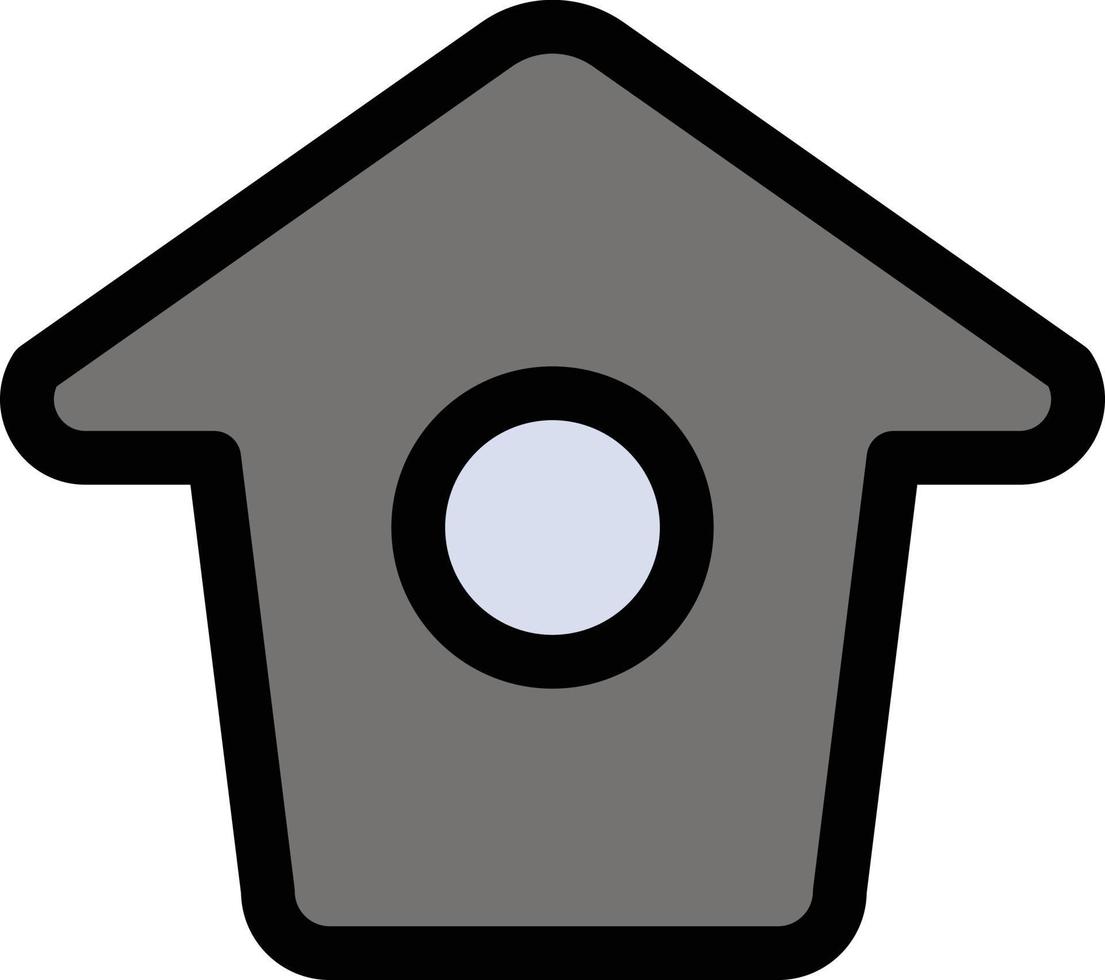 Birdhouse Tweet Twitter  Flat Color Icon Vector icon banner Template