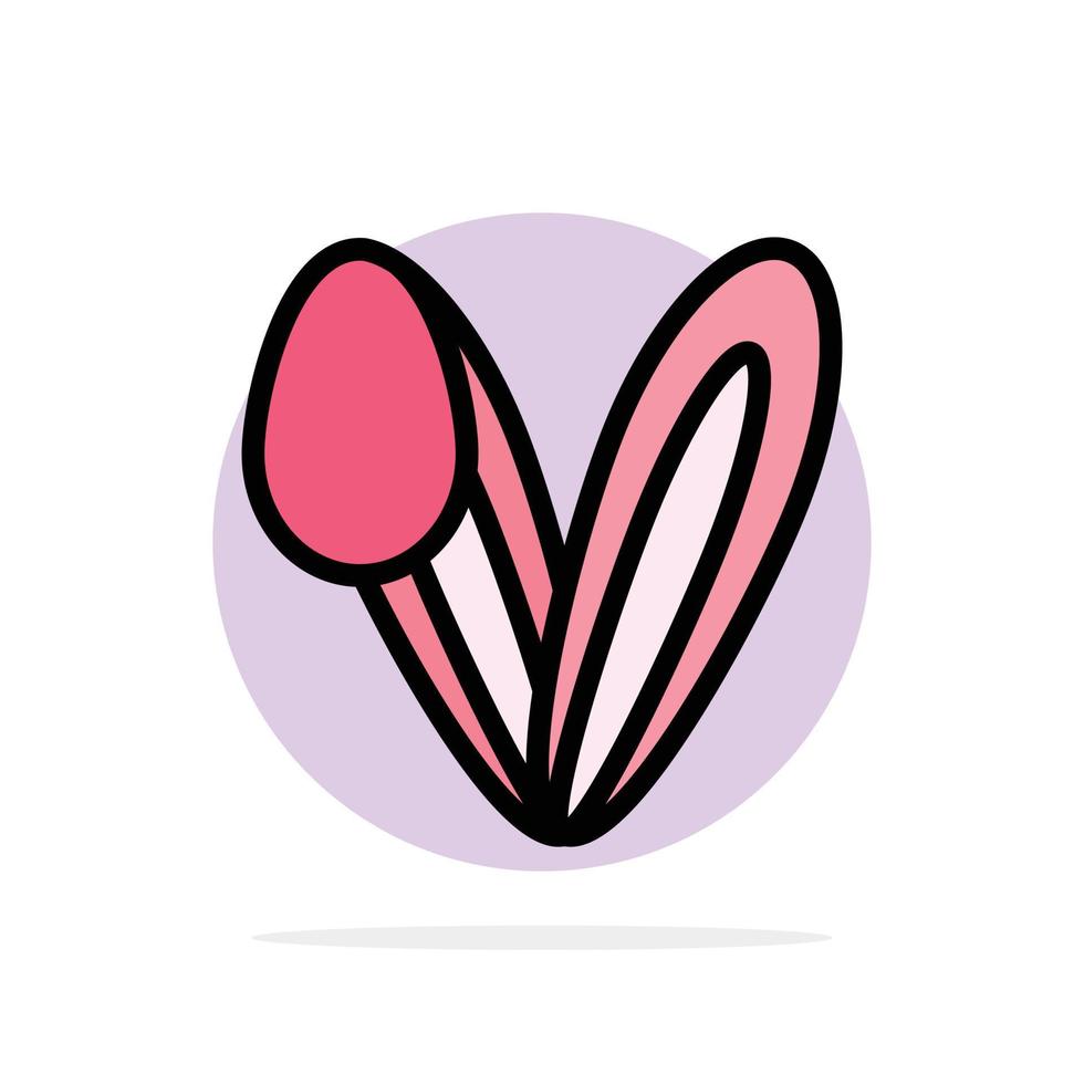 animal conejito cara conejo círculo abstracto fondo color plano icono vector