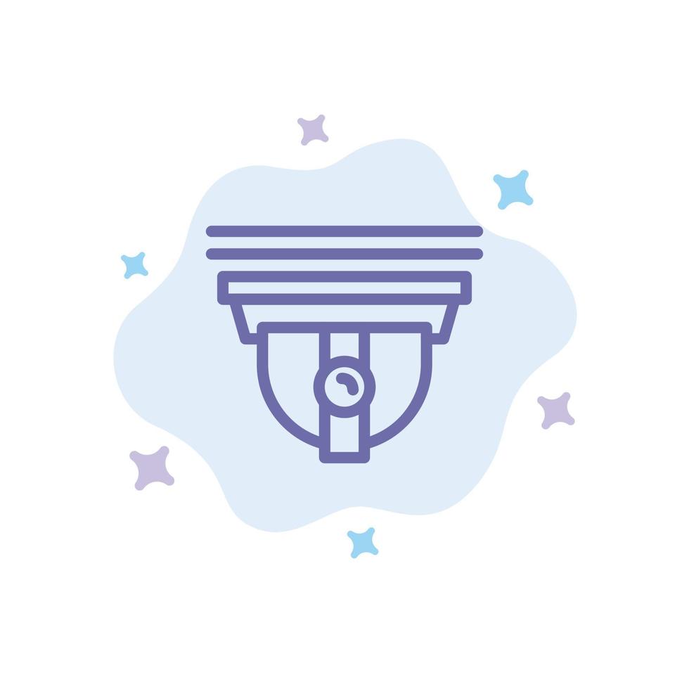 Camera Security Secure Cam Blue Icon on Abstract Cloud Background vector
