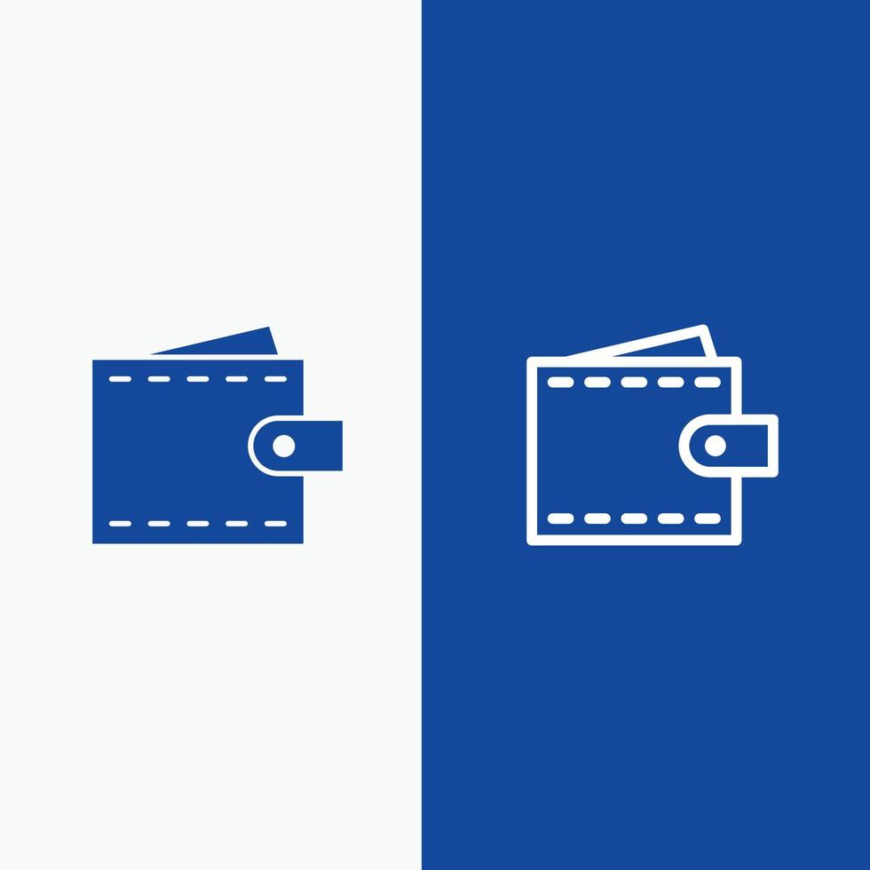 Business Finance Interface User Wallet Line and Glyph Solid icon Blue banner Line and Glyph Solid ic vector