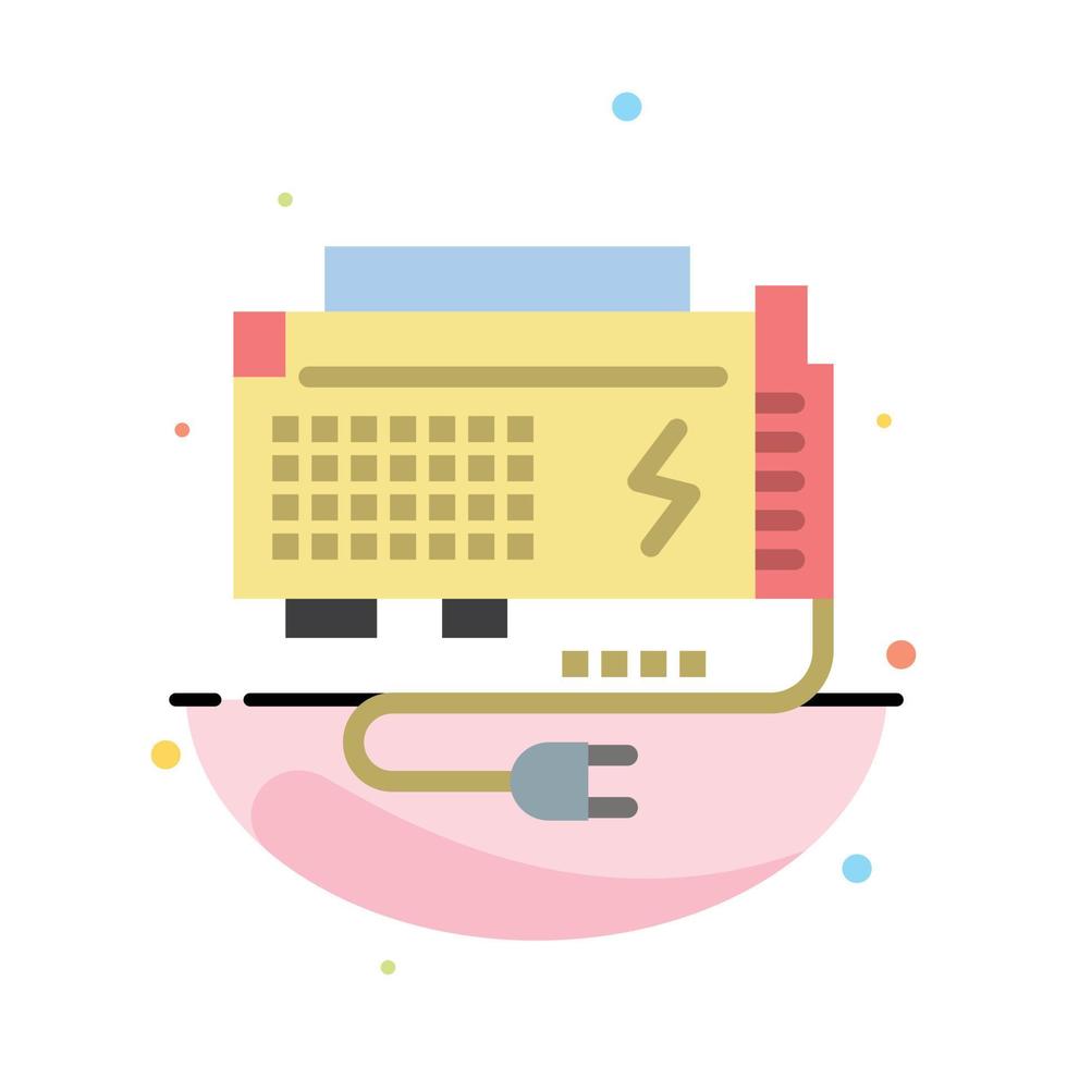 Apc Battery Computer Power Source Abstract Flat Color Icon Template vector