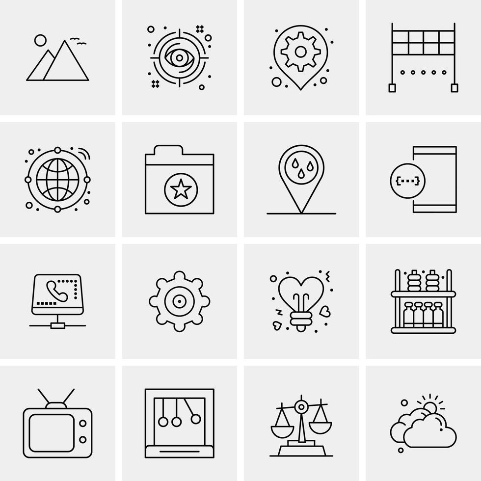 16 Business Universal Icons Vector Creative Icon Illustration to use in web and Mobile Related proje