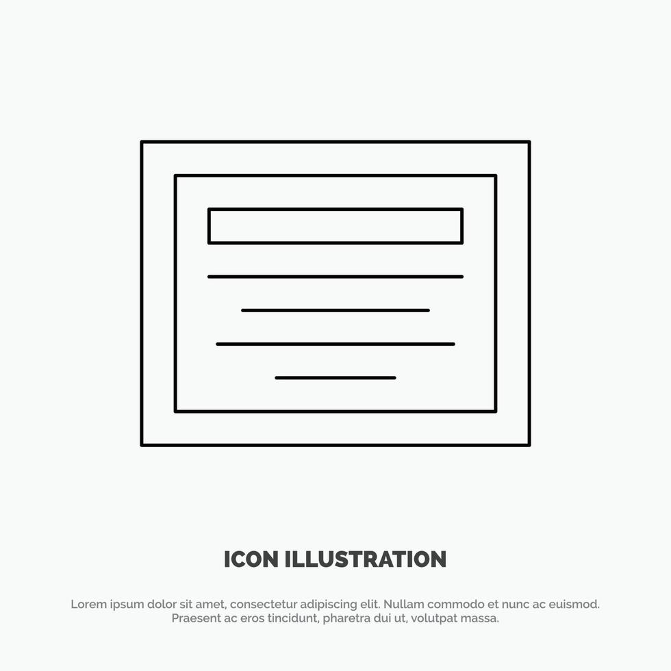 Education File Note Line Icon Vector